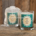 scented glass jar candle with handbag